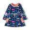 S33552W Girls Dresses animal Print Girls New Fashion Long sleeve Dress