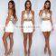 Runwaylover 5453 Hot Sale Ladies Embroidery V-neck Crop Top