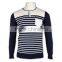ISO9001/BSCI Manufature round neck striped acrylic cardigan sweaters