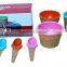 Plastic Ice cream bowl with spoon set
