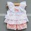 Wholesale carters newborn baby clothes lace ruffle tops and shorts baby clothes set