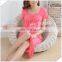Lace trim square neck short sleeves bamboo sleep gown solid colors