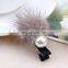 DIY handmade cute mink fur hairpin high quality mink fur clip for girl