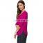 Round bowknot neckline pink chiffon korean style clothes