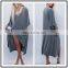 Cotton Dolman Sleeve Loose Fit Slit Kaftan Casual Long Dresses Beach NT6714