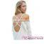 Fashion White Strappy Off Shoulder Lace Crochet Wholesale Beachwear