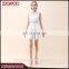 Latest Custom Women Sleeveless Floral Lace Crochet Dress with Tiered Hem