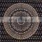 Indian 2017 Latest Black Gold Hand Screen Print Twin Ombre Mandala Tapestry Bohemian Black Wall Hanging Dorm Wall Decor