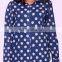 Indian Latest Womens Ladies Hand Polka Dot Print Hippie Boho Shirt Top Cotton Blue Top
