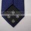 Blue color Tie Spot Design 100% Silk Woven Tie