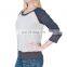 big O neck raglan sleeve womens fleece sweatshirts 80%cotton 20%polyester fleece with brushed fashion sweatshirts