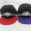 Normal Bill Custom Acrylic Wool Black Youth Snapback 2017