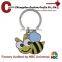 Cheap stamped bee metal key ring