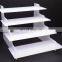 4 step white or clear acrylic display stand