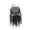 Cheap 100% INDIAN human virgin 9A grade natural hair lace closure in deep curly free part cuticle aligned hair