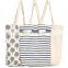 Eco Friendly Reusable Cotton Grocery Shopping Tote Bags 15 x 16.5 x 3.5 Inches