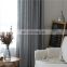 Polyester linen look semi-blackout simple solid color plain curtain fabric