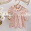 2020 girls skirt sweet and lovely style floral lace long sleeve dress