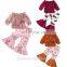 new spring kids clothing sets wholesale ruffle sleeve flower little baby clothes outfits toddler girls clothing shopping