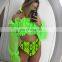 Chiffon Long Sleeve Lace Bikini Snake Sexy Swimwear Split Swimwear set padded bra ladies bandeau bathing suit