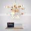Wholesale Nordic Modern Home Decor Glass Lampshade Pendant Lights Gold Ceiling Lights Multi Heads Chandelier Lamp