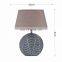Hotel decoration living room ornaments gray ceramic table lamp engraving design retro desk lamp