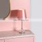 Korea new indoor light custom cheap pink modern bedside lamps for hotel home decor
