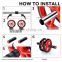 Ab Roller Wheel 5-In-1 Kit with Knee Pad Resistance Bands Sliders Jump Rope Core Perfect Home Gym Equipment