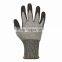 18G Steel Wire Anti Cut Safety Gloves Heavy Duty Metal Handling Work Gloves Sandy Nitrile Coated Level F Cut-Resistant Gloves