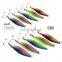 14g/17g/7g/5g spoon spinners fishing lure Iron metal Spoon Fishing Lure Hard Baits Sequin fishing bait with treble Hook
