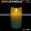 Resin flameless candle LED with moving wick with timer and remote, UE and USA patent