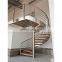 Customized best selling glass spiral wood staircases