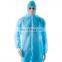 Cheap Non Woven Blue PP Coverall Disposable Coverall With Hood Isolation Work Wear