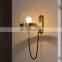 Nordic Decorative Wall Light Indoor Decoration Bedroom E27 110-220V Modern Home Gold Wall Lamp