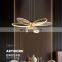 Golden Firework Shaped LED Pendant Light Dimming Bedroom Chandelier Lamp for Hotel Cafe Restaurant