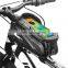 Wholesale Waterproof Bicycle Bag Frame Front Top Tube Cycling Bag Reflective Phone Case Touchscreen Bag MTB Bike Accessories