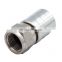 F crimp male connector for RG58/RG589/RG6, rf connector Nickel plated