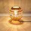vintage restaurant antique retro bamboo shade frame bedside table bedroom living room lamp stand bamboo rattan pendant lamp