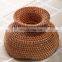 Rattan Woven Fruit Basket, Handcrafted Desktop Fruit Bread Nuts Candies Tray