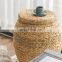 Hot Selling Natural Water Hyacinth Hamper Basket Storage Basket Hamper With Lid Metal Frame Best Price Vietnam Supplier