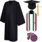 Wholesale Matte Academic Gown for Graduation- Black custom graduation gown graduation robe for adult