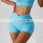 Ribbed Cross Waist Biker Shorts Women Wholesale Scrunch Butt Gym V Shaped Leggings