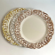 13 inch Wholesale Cheap Party Dinnerware Plastic Floral Copper Rose Gold Silver Charger Plates Wedding