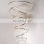 Hot Sale Contemporary LED Pendant Light Middle-Sized Aluminum round Chandelier with Modern Metal Rings for Home Office