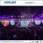 Round shape/curved shape/arc shape front service led display for rental black led chip and white led chip