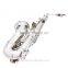 Plastic baby saxophone silver metal alto saxophone