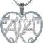 AKA Sorority Greek Letter Heart Neckalce Jewelry