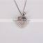 2016 Valentine's Day Gift Heart Shape 925 Silver Hip Hop Pendant Jewelry Custom