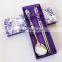 Wholesale Stainless steel Purple Flower spoon and chopstick sets for Wedding Presents and Party Keepsake