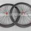Full Carbon Fiber Road Bike Wheelset Red R13 Hubs Carbon Bike Wheels W56T